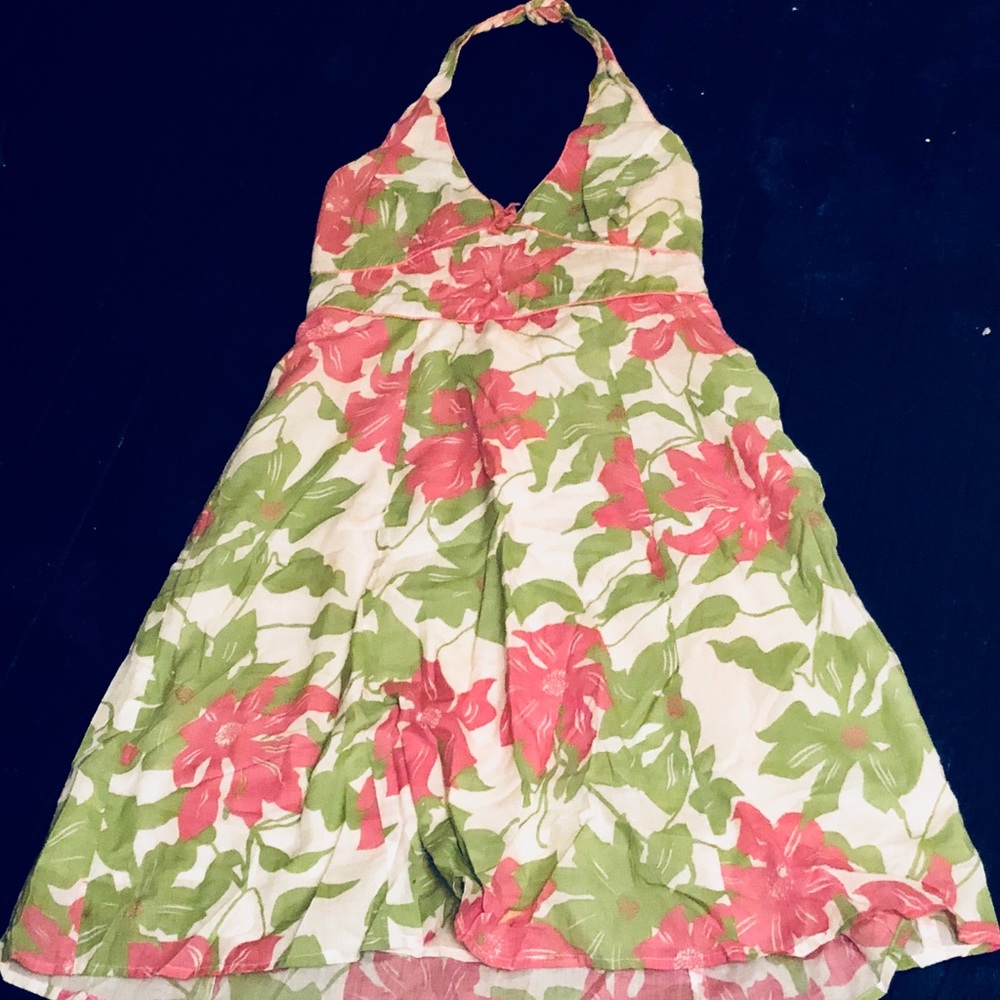 Anthropologie Floral Halter Dress Size 10 - Picture 2 of 4